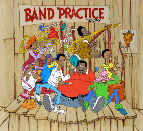 Fat Albert Band Practice Limited Edition Cel