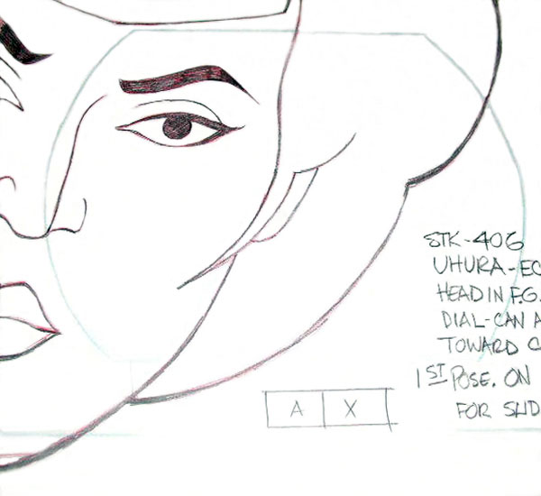 Star Trek Lt. Uhura Original Production Drawing
