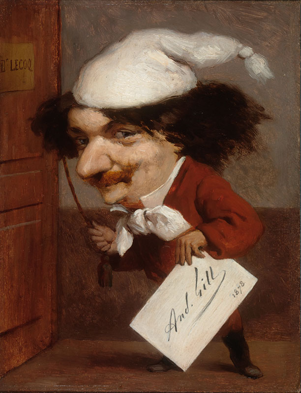 Andre Gill (Louis-Alexandre Gosset de Guines), French 1840-1885. Self Portrait, ca, 1875. Oil on canvas. 24sx185mm