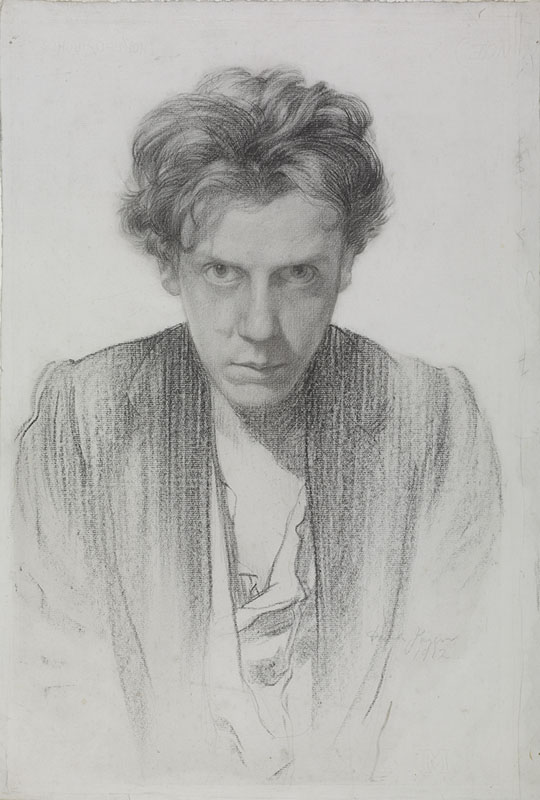 David Jagger [ English 1891- 1958 ] SELF PORTRAIT , ca 1911 ,  graphite , 385 x 270 mm