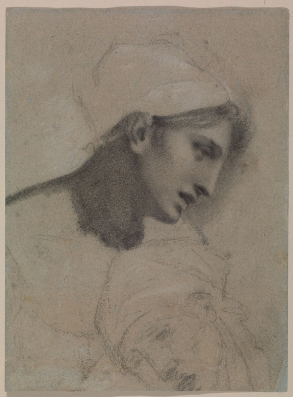 Pierre Paul Prud'hon [ French , 1758-1823 ] STUDY FOR UNE FAMILLE MALHEUREUSE