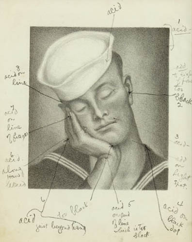 Julius Block - Sailor (with writing)